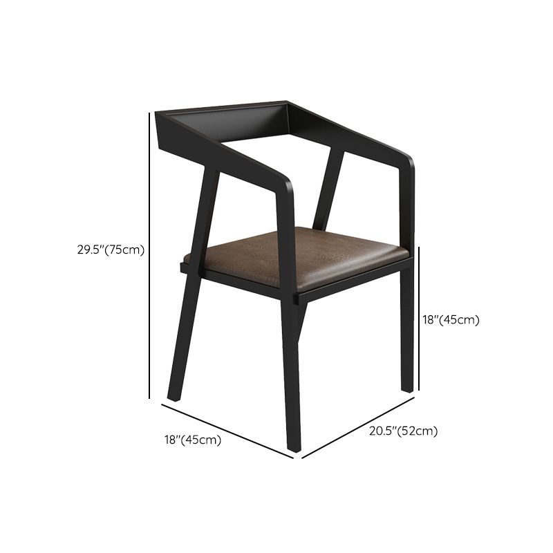 Fixed Industrial Dinette Set 1/5 Pcs Brown Solid Wood Furniture for Home