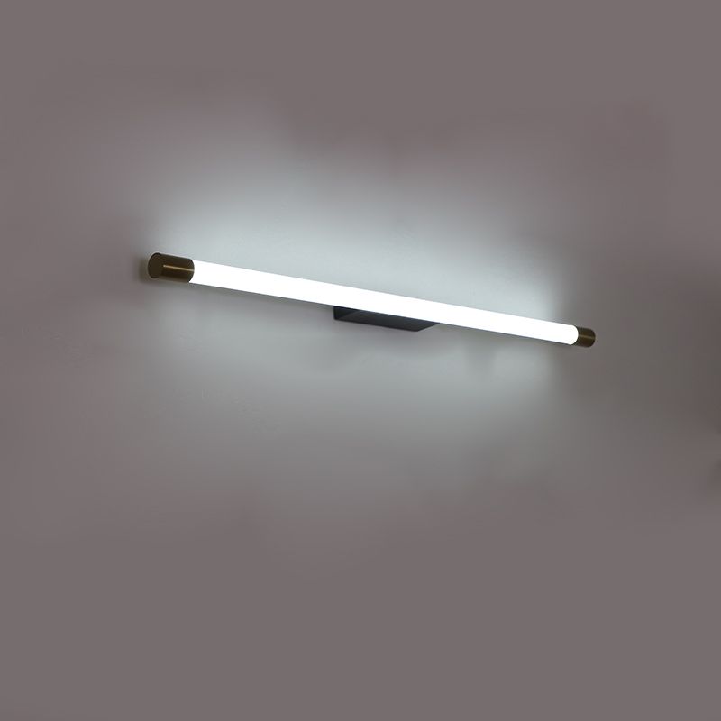 Metal Linear Shape Wall Lighting Modern Style 1 Light Wall Mounted Light Fixture in Gold