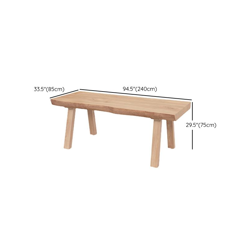 Modern Style Rectangle Dining Table Wood Table with Wood Legs for Home
