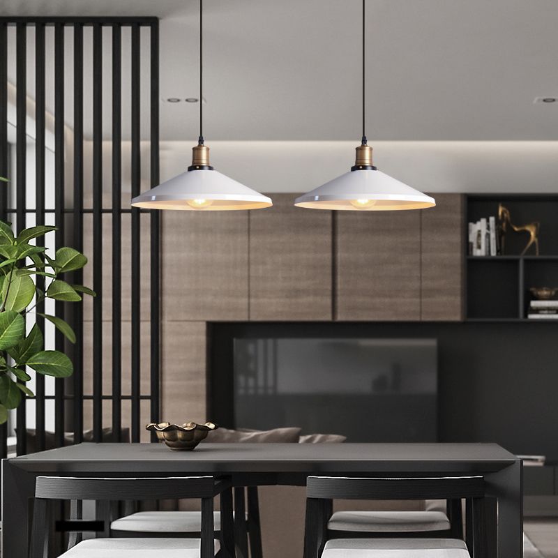 Accoglienza a sospensione vintage a 1 luce Kit di luce a sospensione bianca per negozio