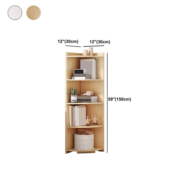 Wooden Triangle Accent Chest with Shelves Contemporary Chest