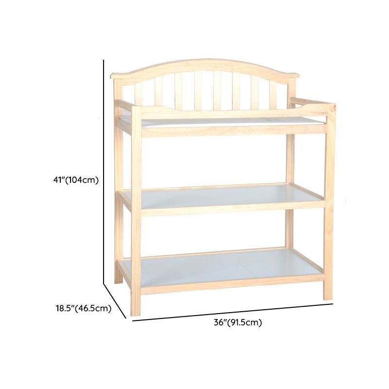 Shelf Baby Changing Table with Storage Arch Top Changing Table