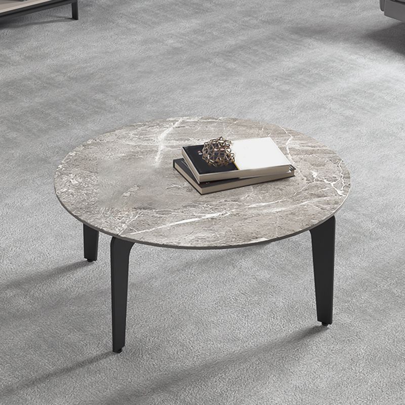 13.7"Tall 4 Legs Grey Rectangular/Round Slate Top Coffee Table