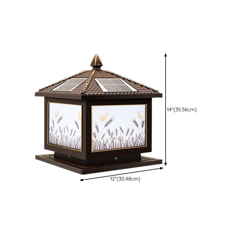 Modern LED Pillar Lamp Creative Solar Lighting Fixture for Garden