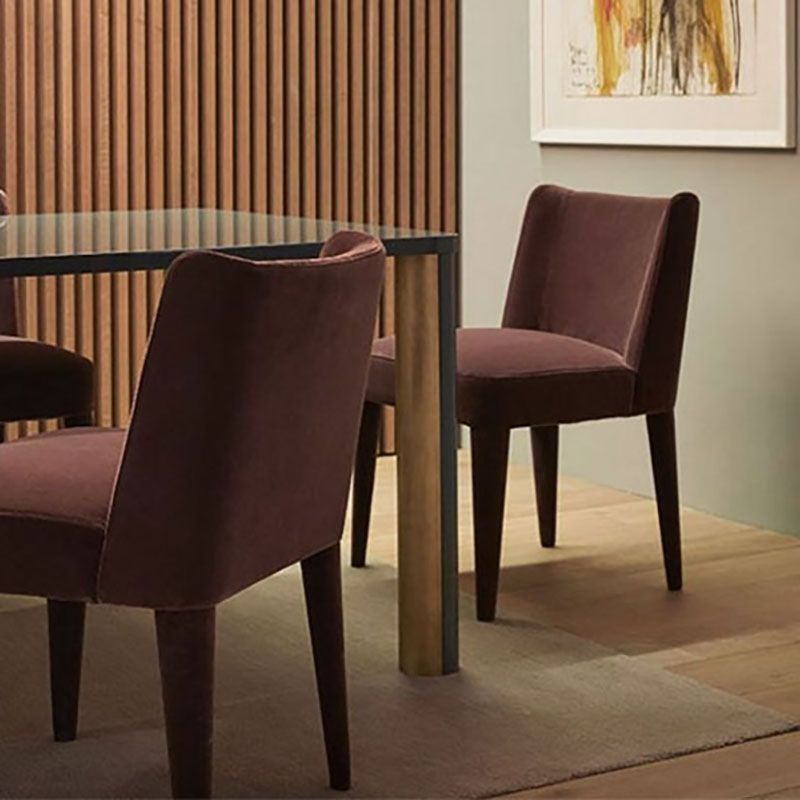 Sillas modernas silla sin brazo con patas de madera para cocina