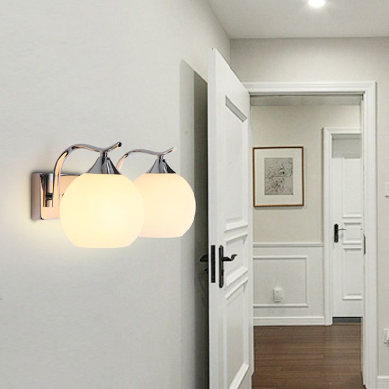 Satin Opalglas Kuppelleuchte Leuchte einfache Stil Korridor Wandhalterung Lampe