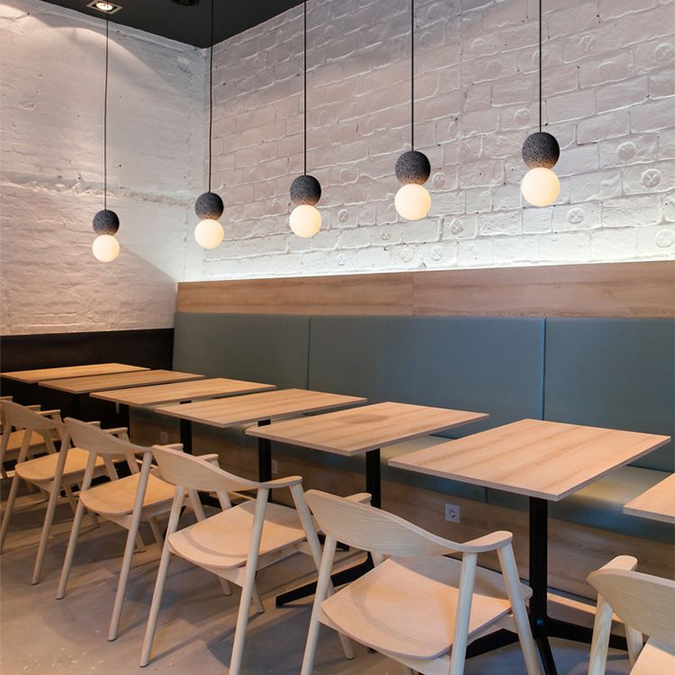 Cement Modern Nordic Pendant Light 1-Light Grey Hanging Ceiling Light for Bar