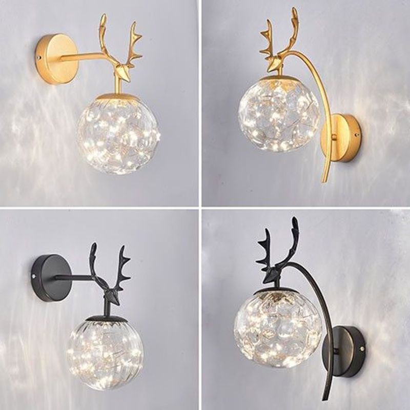 Modern Creative Wall Lamp Glass Bedside Wall Sconce Light for Living Room