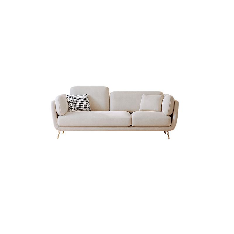 Contemporary Square Arm Sofa Couch Standard Velvet Settee Couch