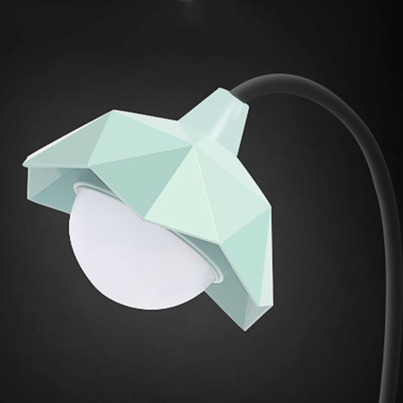 Tavola della camera da letto floreale luce in plastica in plastica lampada a LEAD LEAD con braccio flessibile