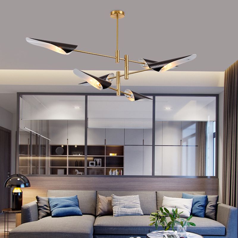 Moderner Stil Sputnik Kronleuchter Metall Multi -Light -Kronleuchter für Wohnzimmer