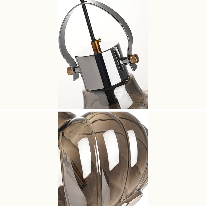 Glass Kettle Shaped Pendant Light Fixture Modern Ceiling Suspension Light for Dinner