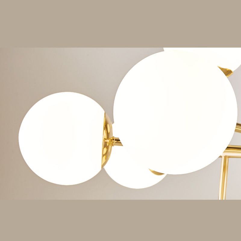 Araña de rama dorada luz colgante de estilo moderno para dormitorio de sala de estar