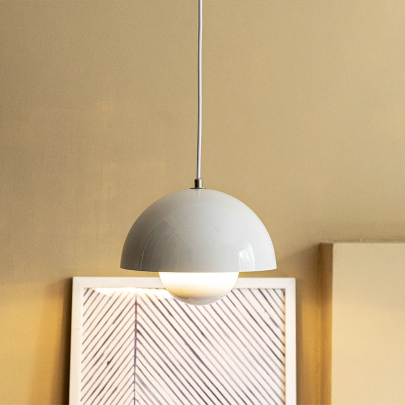 1 Light Metal Suspension Pendant Modern Semi Spheres Dining Room Hanging Light Fixtures