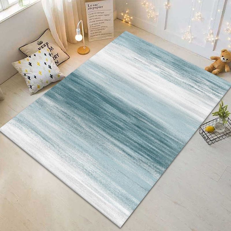 Light Green Minimalist Rug Polyester Graphic Rug Washable Rug for Living Room
