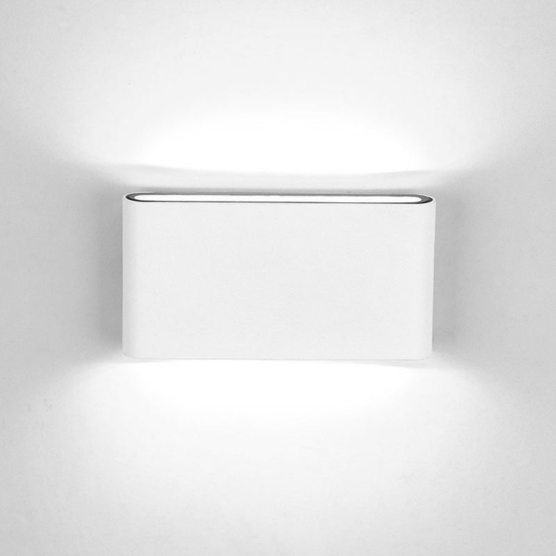 Aluminum Rectangle Shade Wall Lights Modern Style 1 Head Wall Mount Fixture for Outdoor Wall