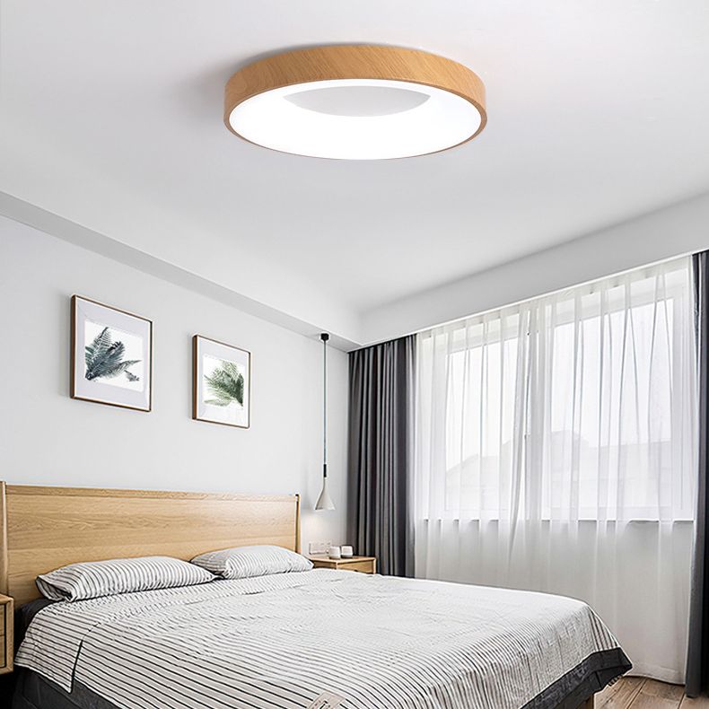 Circular Flush Mount Fixture Modern Metal 1 Light Flush Light