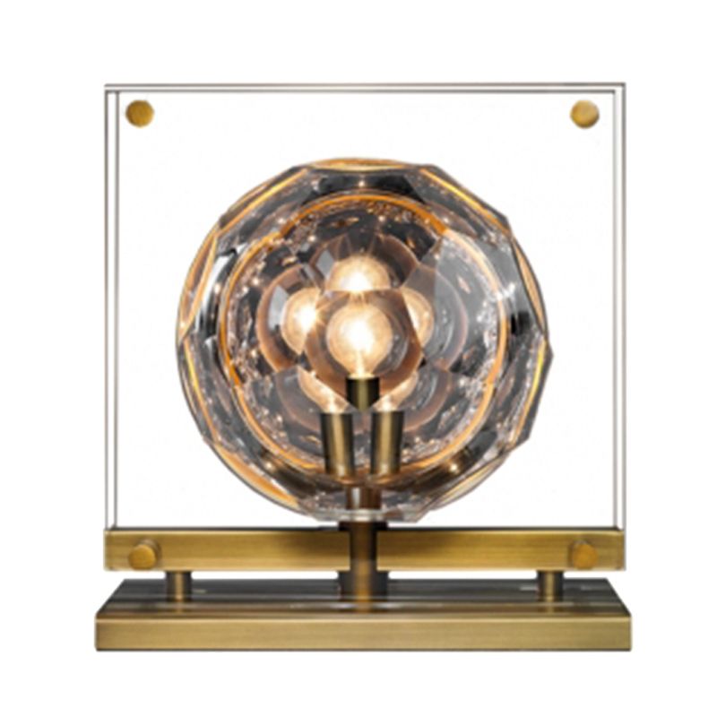 Crystal Bronze Finition Nightstand Light Gong Bell Design moderne Creative LED Table Table Lampe