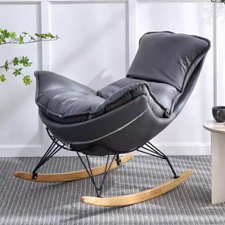 Light Luxury Style Single Leisure Chaise Rocking Chair Lounge Lazy Chair