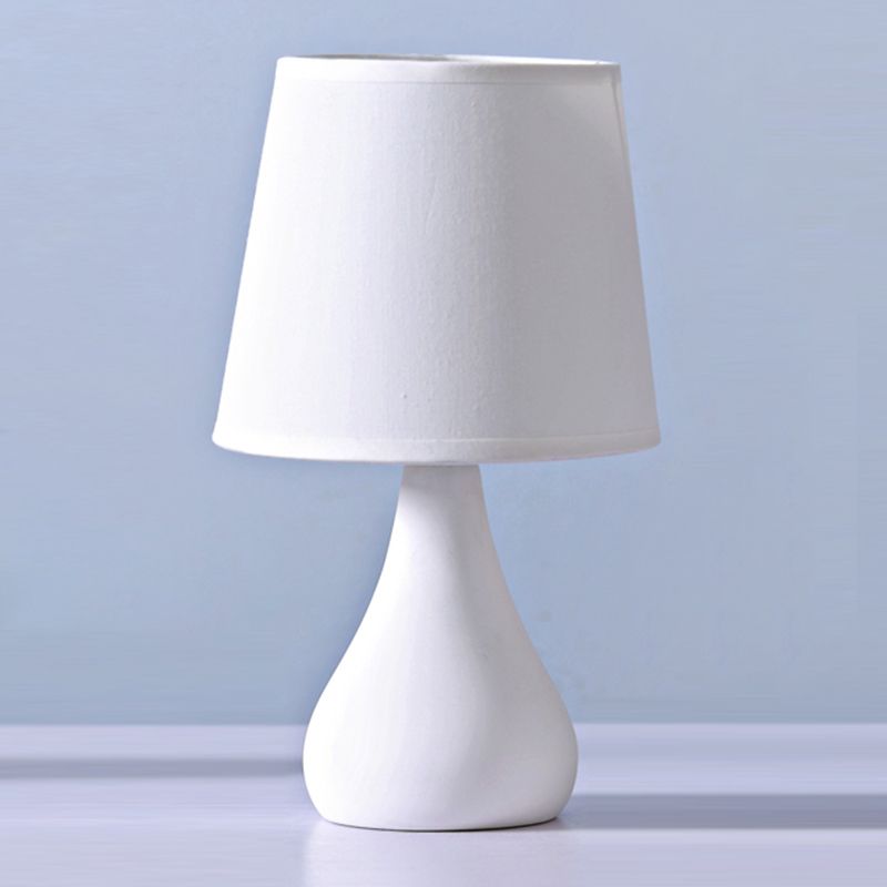 Macaron Cone Shape Table Light Fabric Bedroom Night Table Lamp