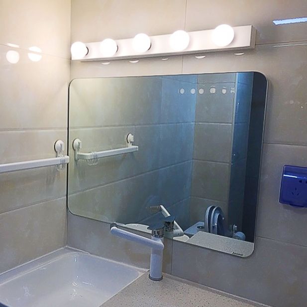 Metal Geometric Bath Light Contemporary Style Multi Lights Vanity Light Fixture