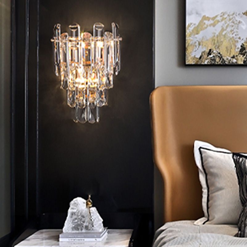 2 luces Luz de montaje de pared Luz de luz Postmoderno Estilo de hierro forjado Luz de pared de pared para sala de estar