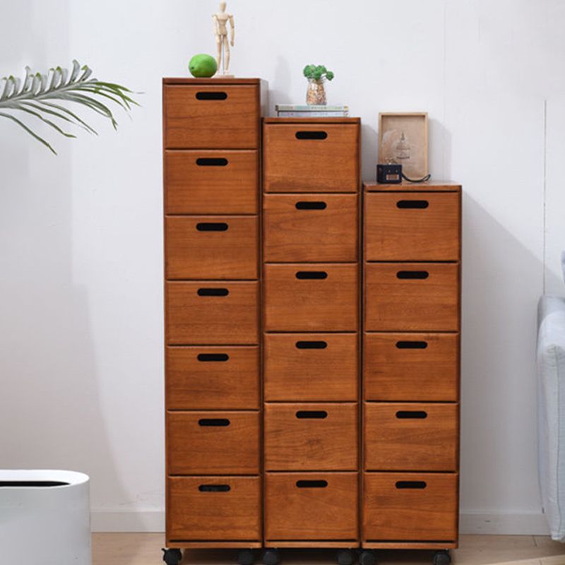 Solid Wood Rectangle Accent Chest with Drawers Chest 7.87" Long