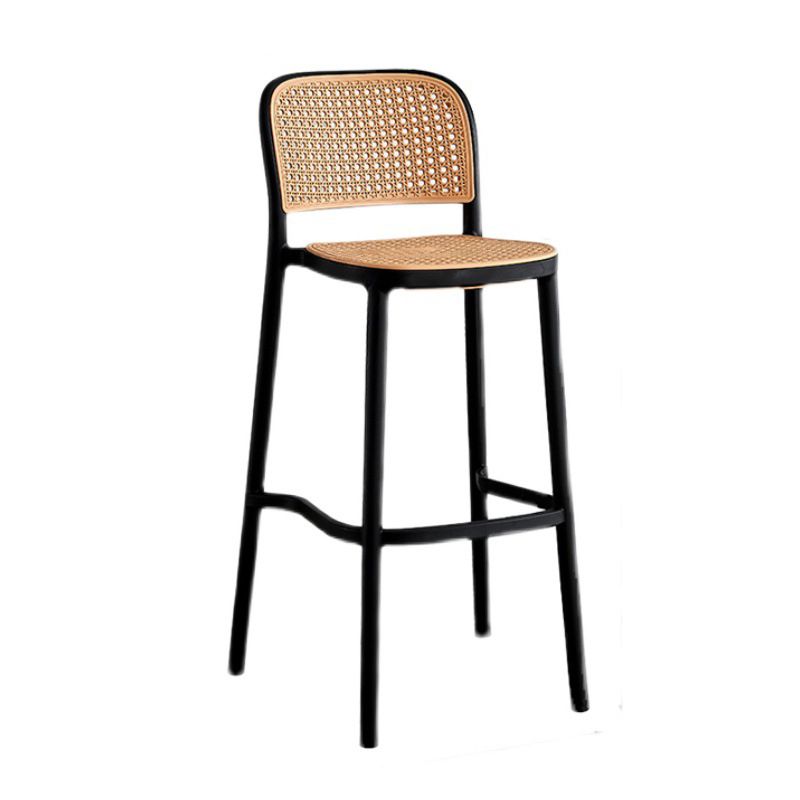 Scandinavian Plastic Counter Stool Plastic Furniture in Matte Finish for Indoor