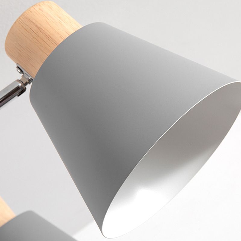 Multi Light Cone Hanging Pendant Modern Macaron Style Metal Hanging Lighting for Bedside