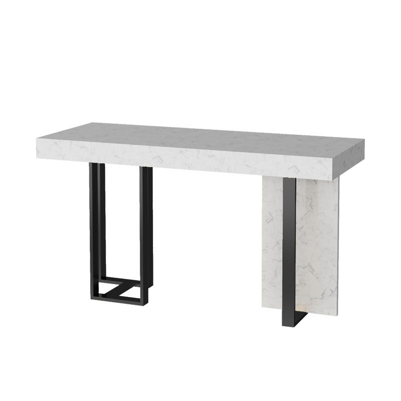 Indoor Modern Pub Dining Set 1/2/5 Pieces White Stone Top Bar Pub Table Set