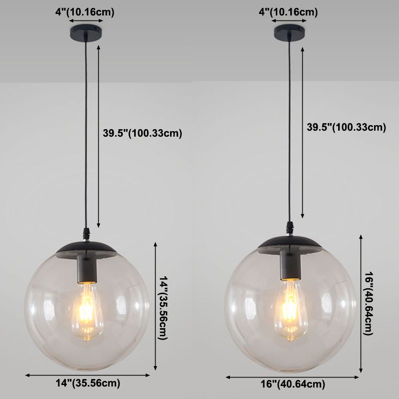 Glass Ball Hanging Light Modern Pendant Lighting Fixtures for Living Room