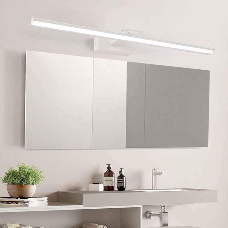 Modern Minimalist Minimalist Luci da vanità montate a parete lineare in alluminio 1 luci specchietti di vanità leggera