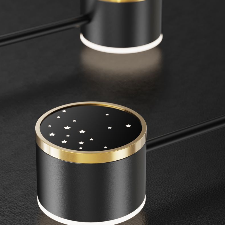 Black Iron Hanging Pendant Lights Contemporary Hanging Lamps for Living Room