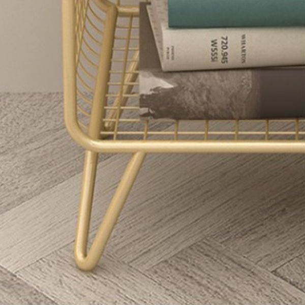 Nordic Metal Closed Back Bookcase Rectangle Storage Bookshelf