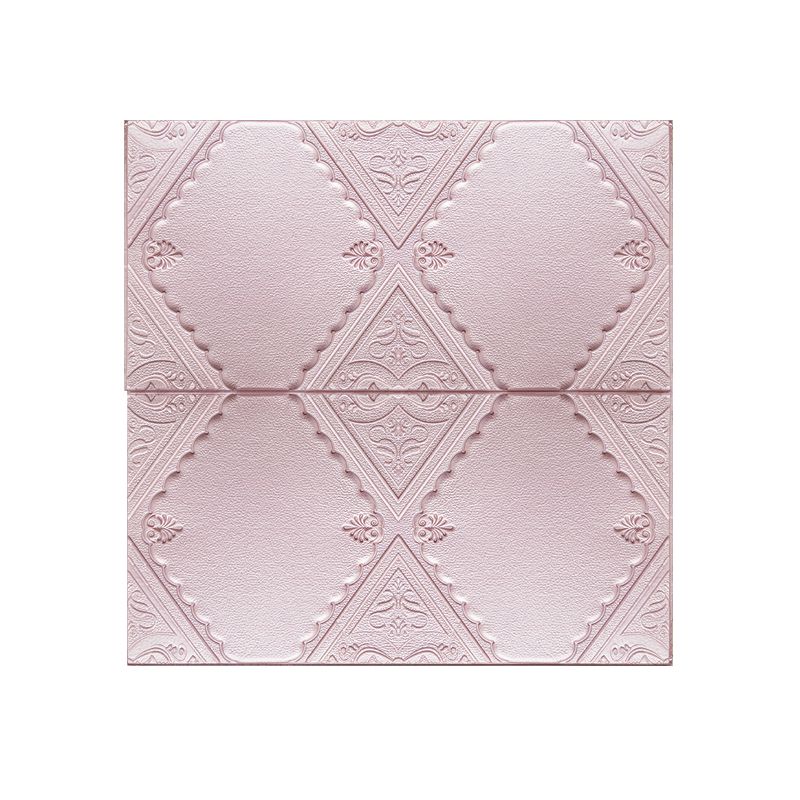 Modern Wall Panels Waterproof 3D Floral Print Peel and Stick Wall Paneling