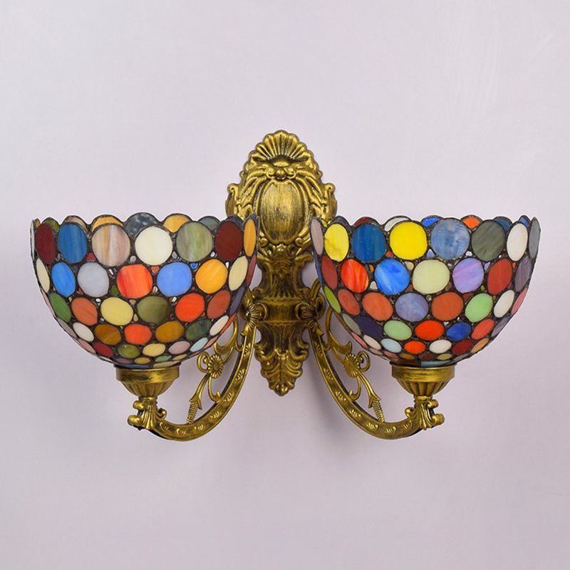 Tiffany Bell Vanity Lights Glass 2-Light Vanity Light Fixtures