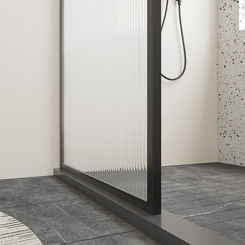 Half Partition Fixed Panel Black Full Frame Waterproof Shower Screen