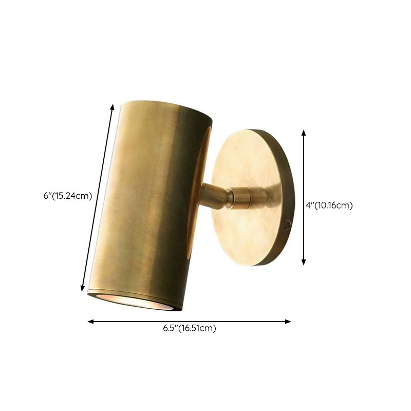 Modern Wall Sconce Cylinder Shape Wall Light with Metal Shade for Bedroom