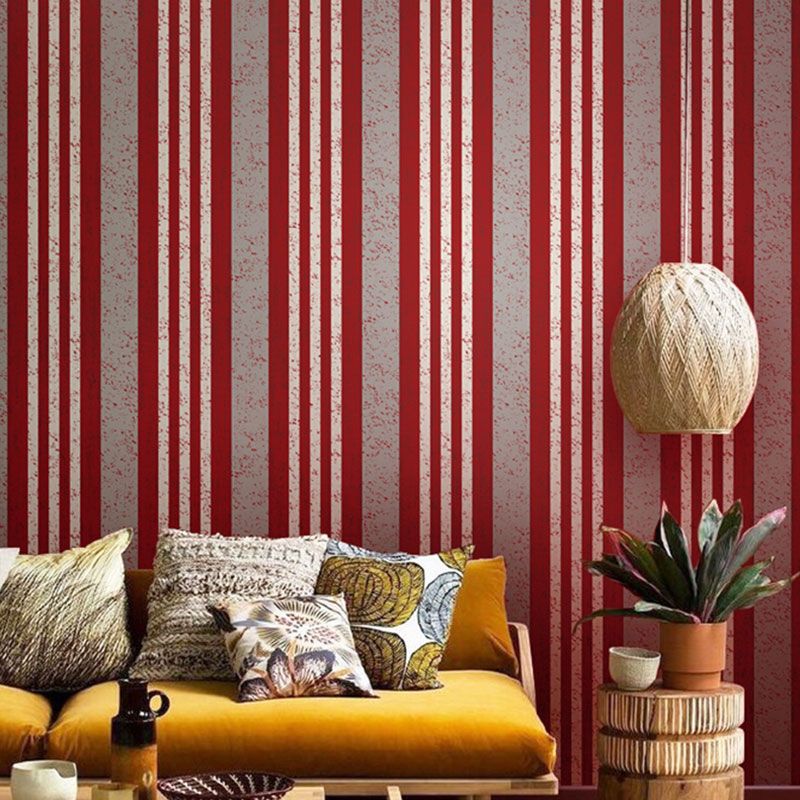 Simple Vertical Stripe Wallpaper Roll for Guest Room Decoration, Natural Color, 57.1 sq ft.