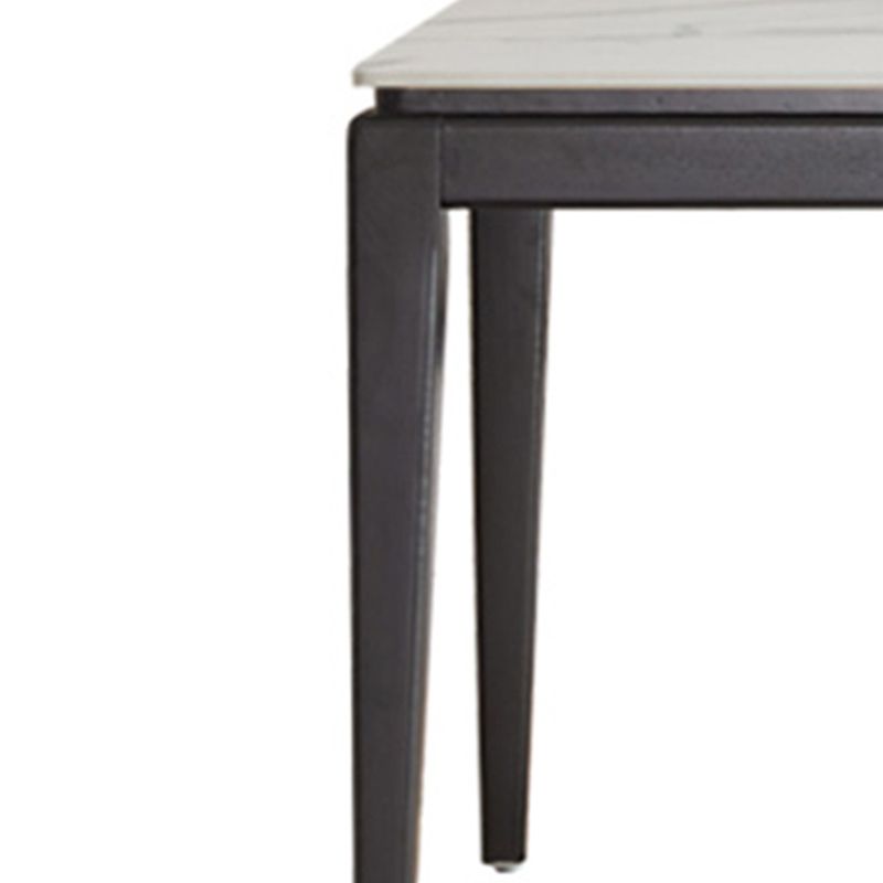 Modern Sintered Stone Dining Table Rectangular Table with Wood Four-leg