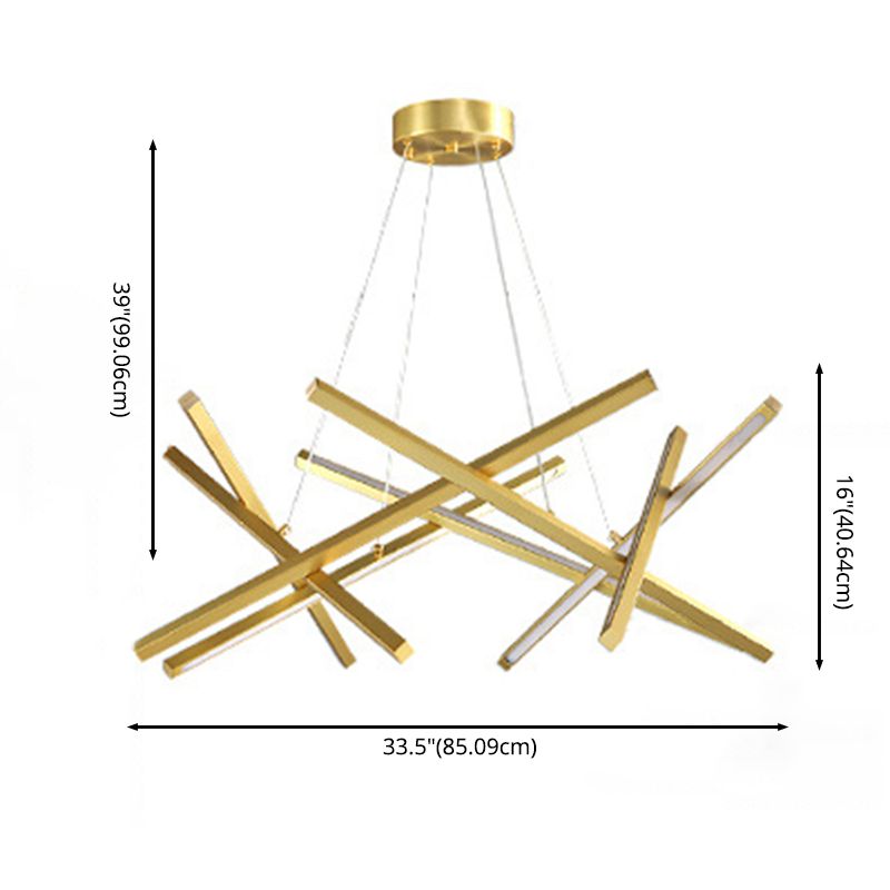 Lumo a pendente lampadario impilato Luce contemporanea LED in metallo a sospensione Luce a sospensione