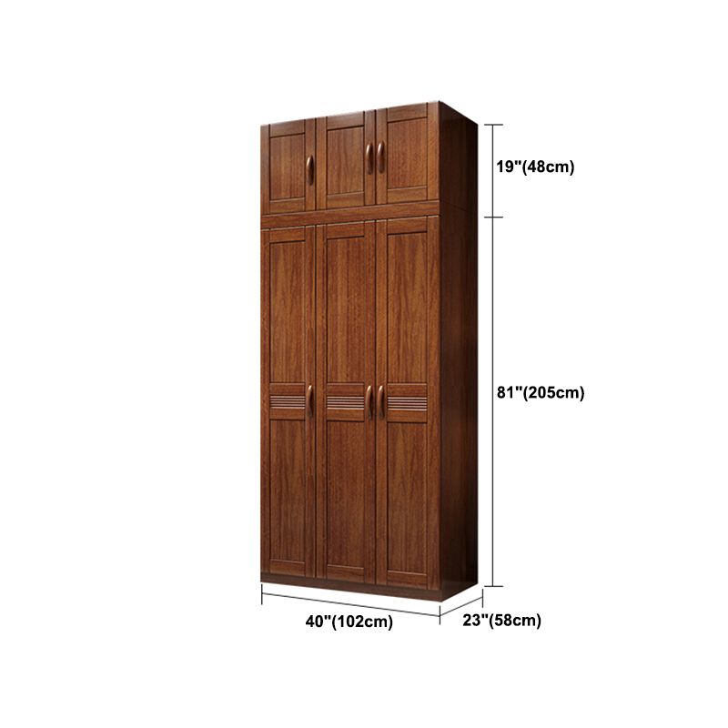 Traditional Walnut Wood Storage Cabinet Brown Cabinet for Home