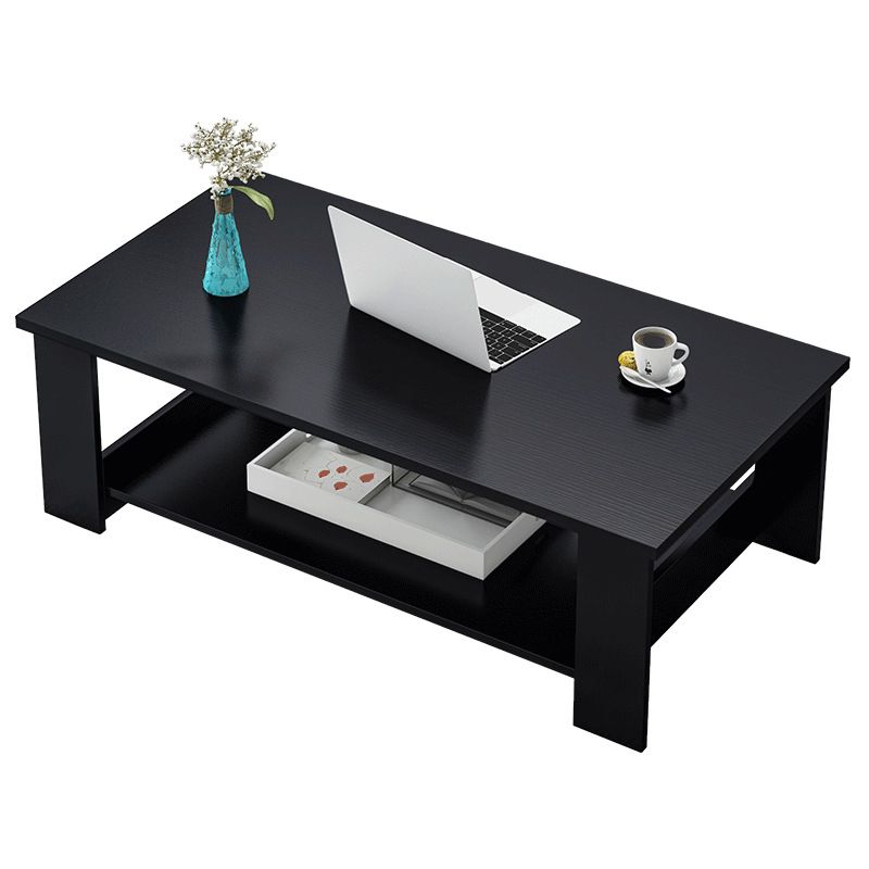 Rectangular 4 Legs Base Design Artificial Material Modern Style Coffee Table