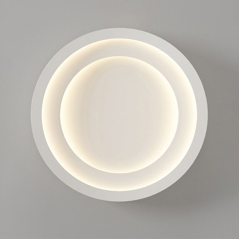 White Simple Ceiling Light Modern LED Ceiling Mount Lamp with Acrylic Shade for Bedroom