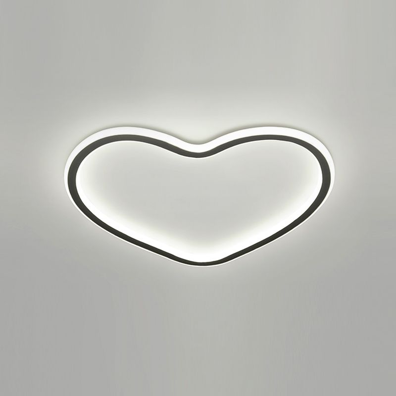 Forma de techo de montaje de altura de corazón de metal lámpara de techo de led simple