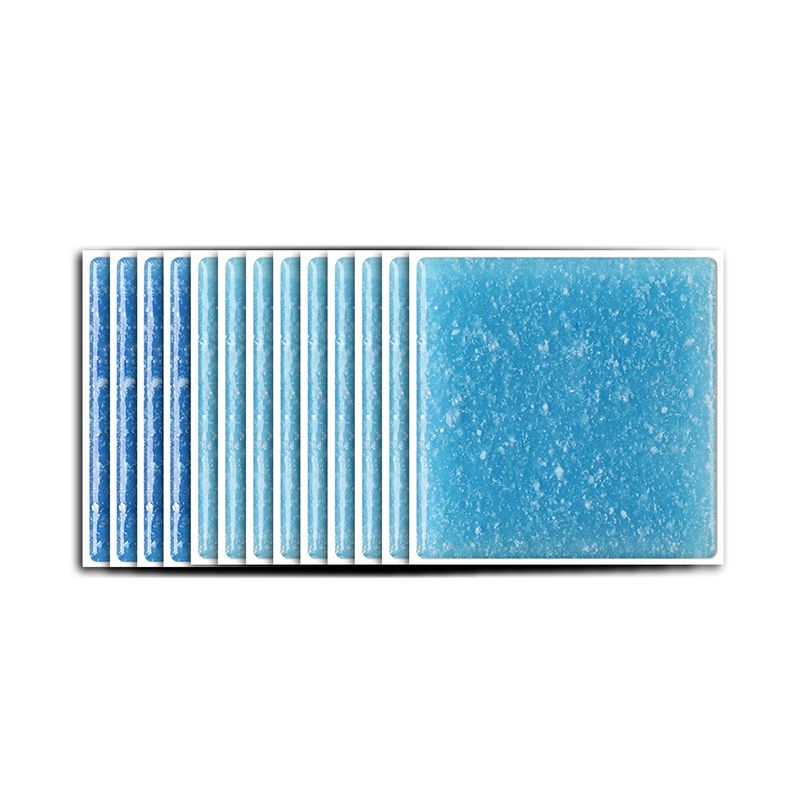 Boho Spots Adhesive Wallpaper Panels 50 Pieces Blue Living Room Wall Decor, 12.2-sq ft