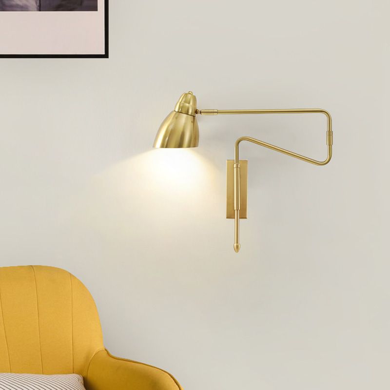 Metal Angled Shade Wall Light Postmodern 1-Light Extendable Task Wall Lamp for Studio