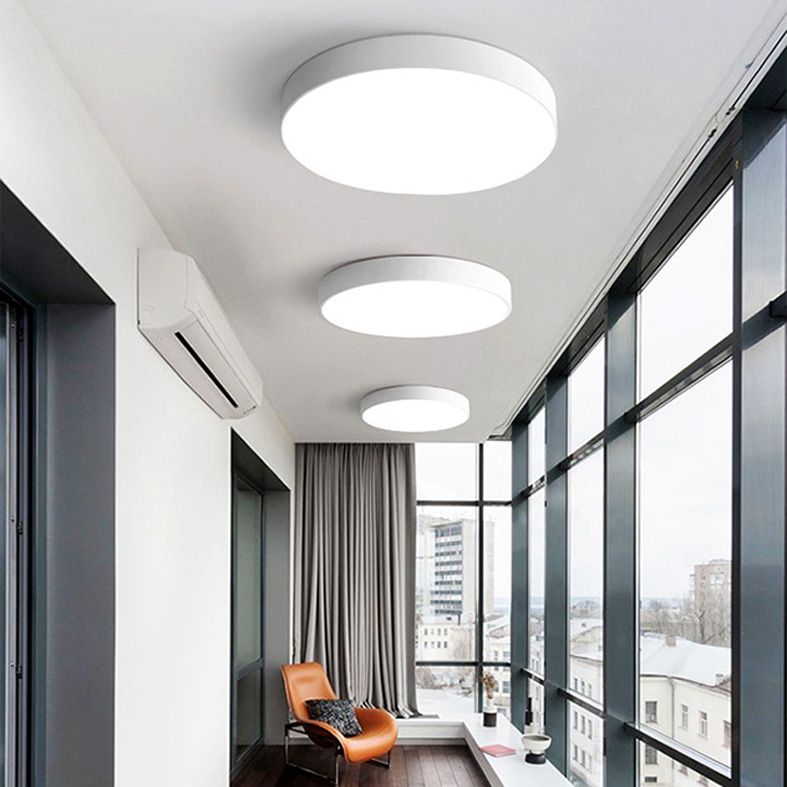 Modern Style Simple Flush Mount Ceiling Light with Acrylic Shade for Bedroom