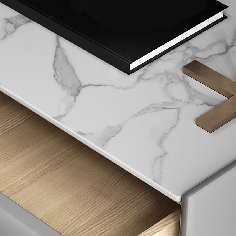Contemporary Solid Wood Nightstand 18.5" Tall 2 - Drawer Nightstand