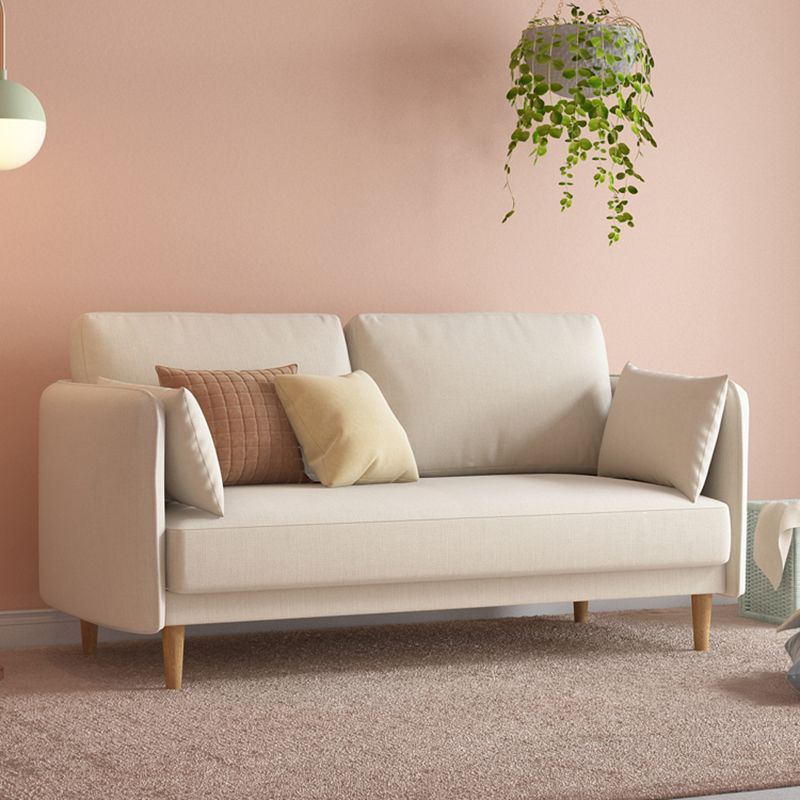 Linen Contemporary Standard Square Arm Sofa for Living Room, Apartment